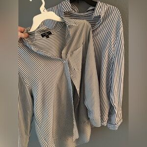 2-pack Blue and White Striped Skirt